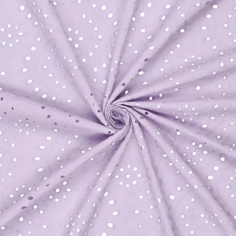 Brodeerattu puuvillakangas, liila