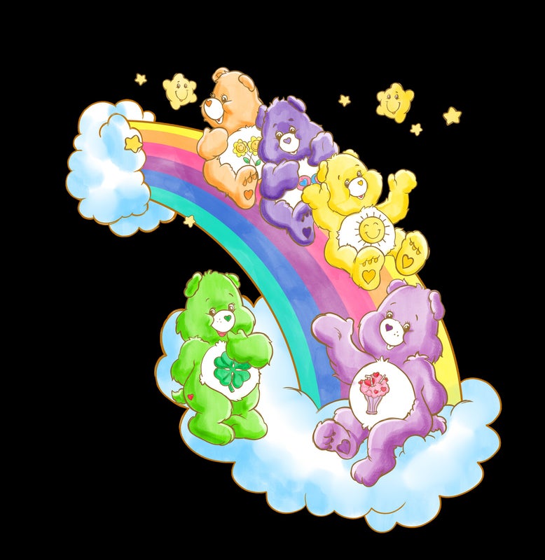 Halittavat nallet sateenkaarella, silityskuva