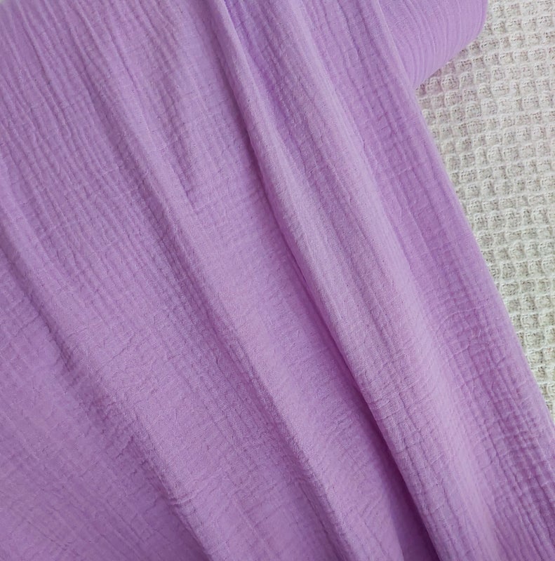 Double gauze harsokangas, syklaamin liila