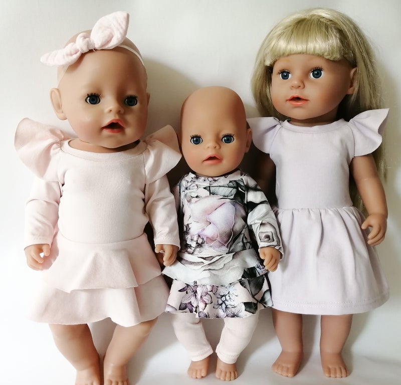 Mimmi nuken mekko, hame, paita ja leggings PAPERIKAAVA