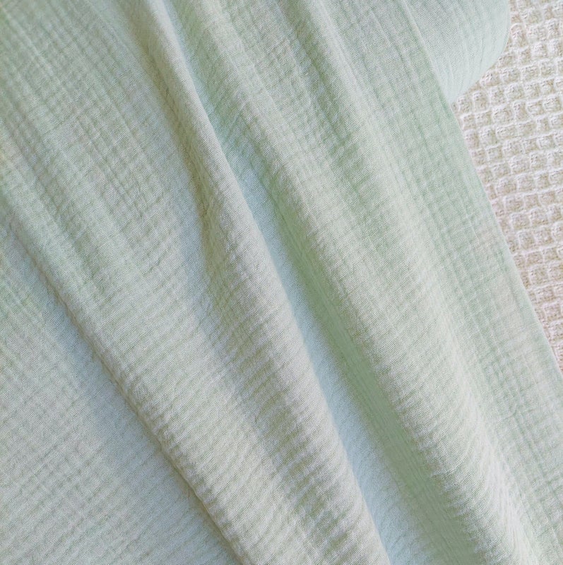 Double gauze harsokangas, minttu