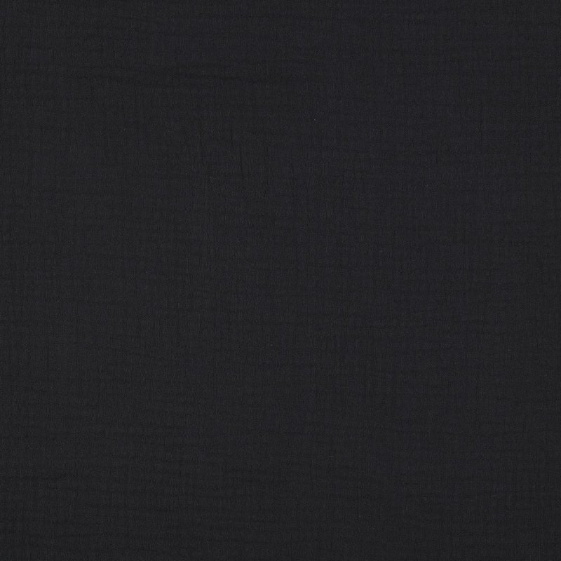 Double gauze harsokangas, musta