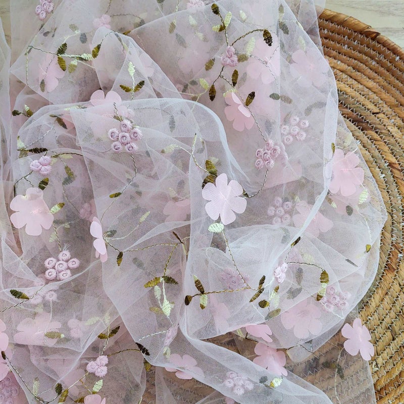 Pehme&auml; kukkatylli, vanha roosa