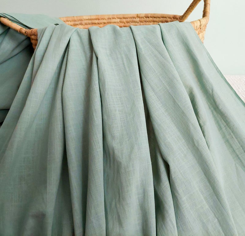 Pellava-puuvilla, vaalea vanha vihre&auml;