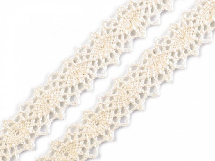Pitsinauha, luonnonvalkoinen 12 mm