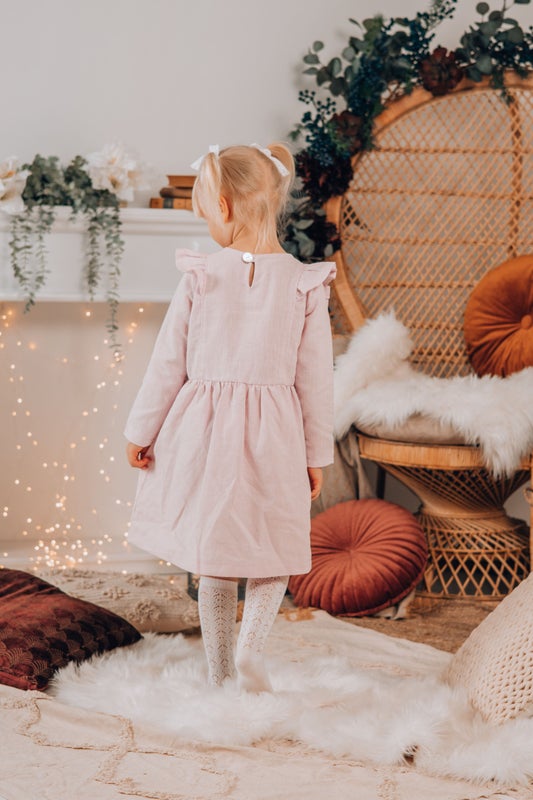 Roosa lasten r&ouml;yhel&ouml;mekko ja paita PDF-KAAVA