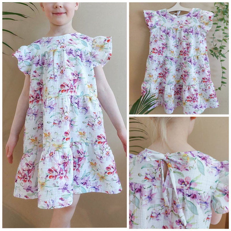 Roosa lasten r&ouml;yhel&ouml;mekko ja paita PAPERIKAAVA